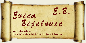 Evica Bijelović vizit kartica